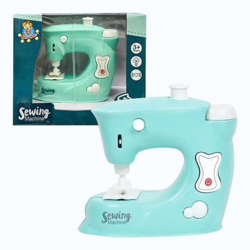 Kids Kitchen Appliances Toy Set with Light & Sound Effects (Sewing Machin Household Play Set (Blue))