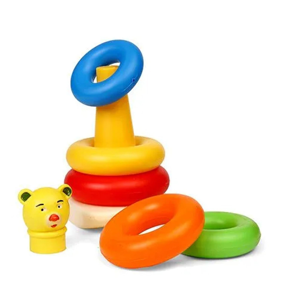 Izopla Plastic Baby Stacking Ring Educational Toy  Jumbo 5Piece StackUp Set For Early Learning And Motor Skill Development
