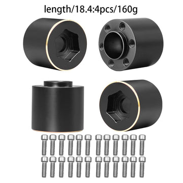 Muhikrt Brass Weights 6Mm 9Mm 12Mm 15Mm 22Mm Wheel Hex Hub Widen Adapter For 1/10 Rc Crawler 1.9 2.2 Wheels Rims Scx10 Trx4 (18.