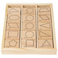 EAI Education Wooden GeoModel Geometric Plane Shape Stamps: Set of 15