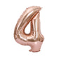 Party Decorz 4 Number Rose Gold Foil Balloon/Four Number Rose Gold Big Size Foil Balloon (32 Inch,1pcs) For Birthday,Anniversary