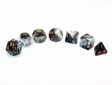 CREEBUY DND Dice Black White Polyhedral Dice Set for Dungeon and Dragons MTG RPG D&D D20 D12 D10 D8 D6 D4