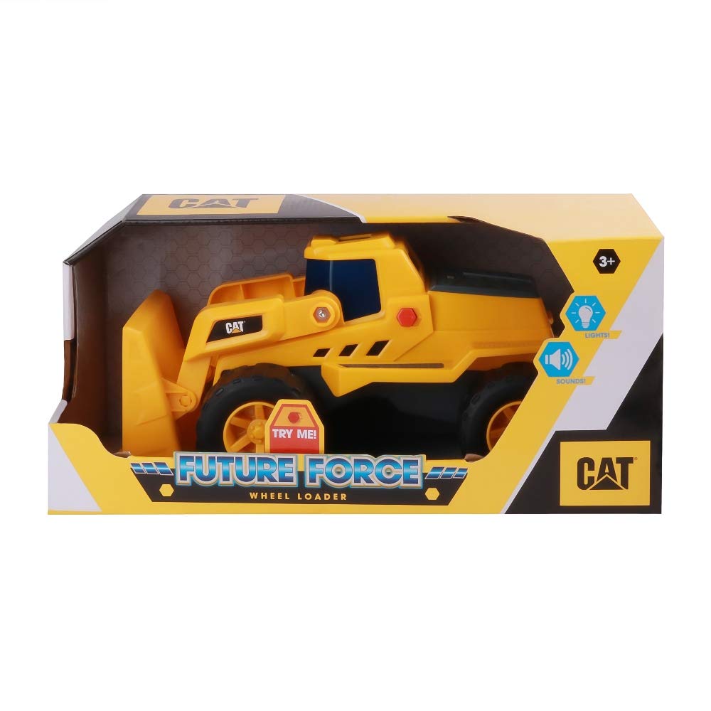CAT Construction Toys, CAT Construction Future Force Wheel Loader Toy, with Lights and Sounds, Ages 3 and Up