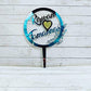 Bright Wood Craft Personalized Name Couple Cack Topper For Cake Decoration