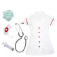 Culture Creation NC1001 Unisex Nurse Coat Costumes Dress for Kids Girls Set of 5 (Nurse Coat, Headgear, Stethoscope, Injections 