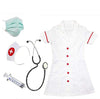 Culture Creation NC1001 Unisex Nurse Coat Costumes Dress for Kids Girls Set of 5 (Nurse Coat, Headgear, Stethoscope, Injections 