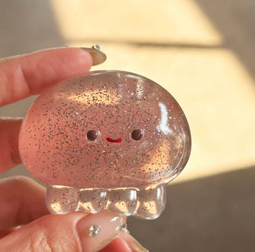 Taba Squishy Toys  Squeeze Toys Cat Paw Cute Kawaii  Sticky Squishy Fidget Toys Silicone Squeeze Toy for Stress Relief Cute Soft Toys Best Gift for Anniversary (Jellyfish)