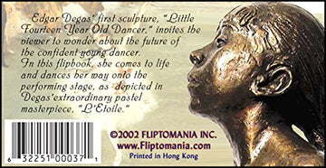 Fliptomania Degas Dancer Flipbook | 2" x 4" | Purple | Model 208DANC | Bronze Material