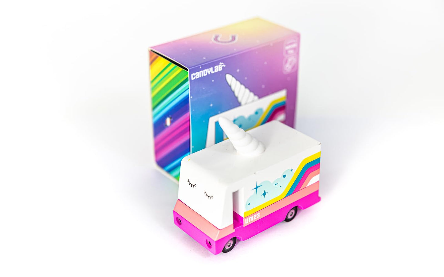 Candylab Toys CANDYCAR Wooden Food Truck Collection - Unicorn 2.0 Van  enhanced Handcrafted Beech Wood Toy Car