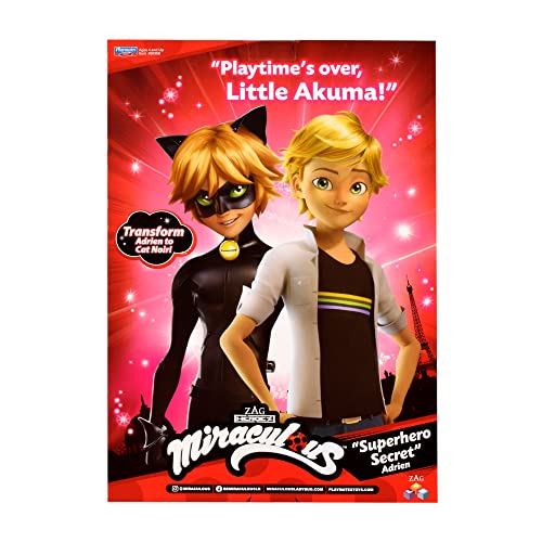 Miraculous Ladybug Superhero Adrien with Cat Noir Outfit, Multi Color, Plastic, Model 50358