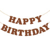Brown Happy Birthday Banner Sign Happy Birthday Bunting Banner Flag Garland For Kids Boys Baby Birthday Party Decorations Supplies
