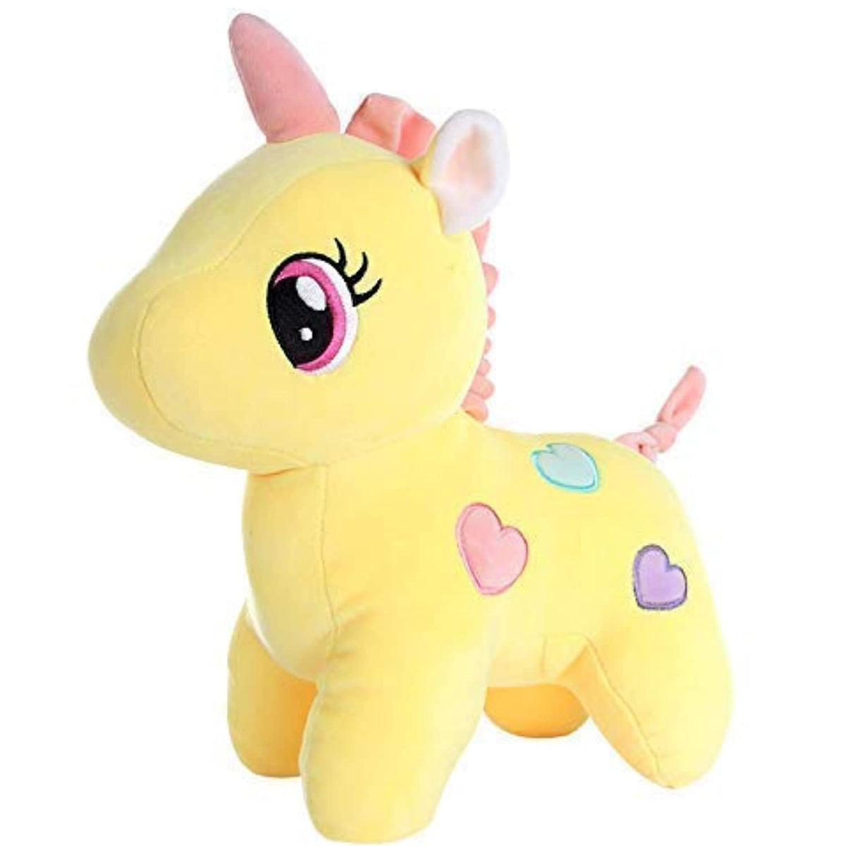 LOVEY DOVEY Soft Toy, 30cm Unicorn Yellow Plush Stuffed Animal Toy For Kids, Baby Toys, Toy Gift For Boys/Girls, Soft And Cuddly