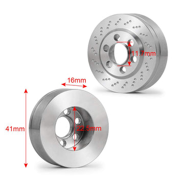QUE-T 4pcs Stainless Steel Wheel Weights for 1/10 RC 2.2'' Beadlock Rims Wraith D90