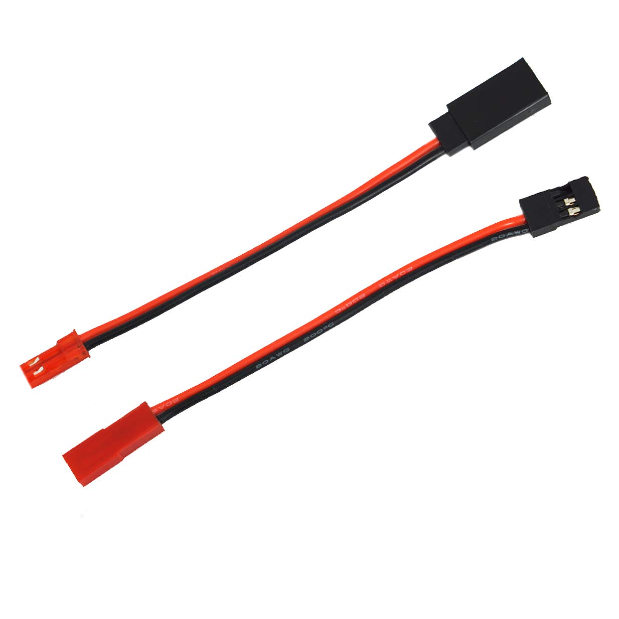 Sharegoo Male Jr To Female Jst Y Splitter Harness Parallel Wire & 1 Pair Jst To Jr Male Female Cable Servo Adapter For Rc Plane
