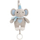 DTR Creation Musical Elephant Plush Toy for Babies | Soft Grey & Blue Hanging Crib with Pull String Music & Sleep Sound | Cute B