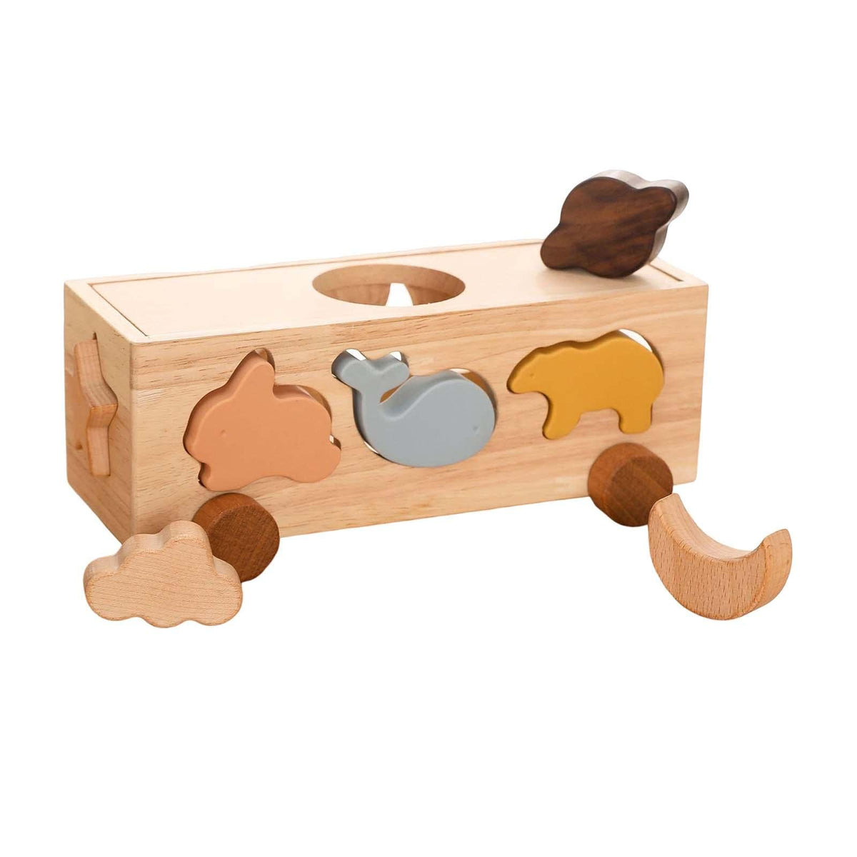 Ilsmysutra Montessori Wooden Block Toys Geometric Shapes Toy Puzzles For Girls Gifts 23Cmx9Cm|Toys For Baby|Developmental Baby T