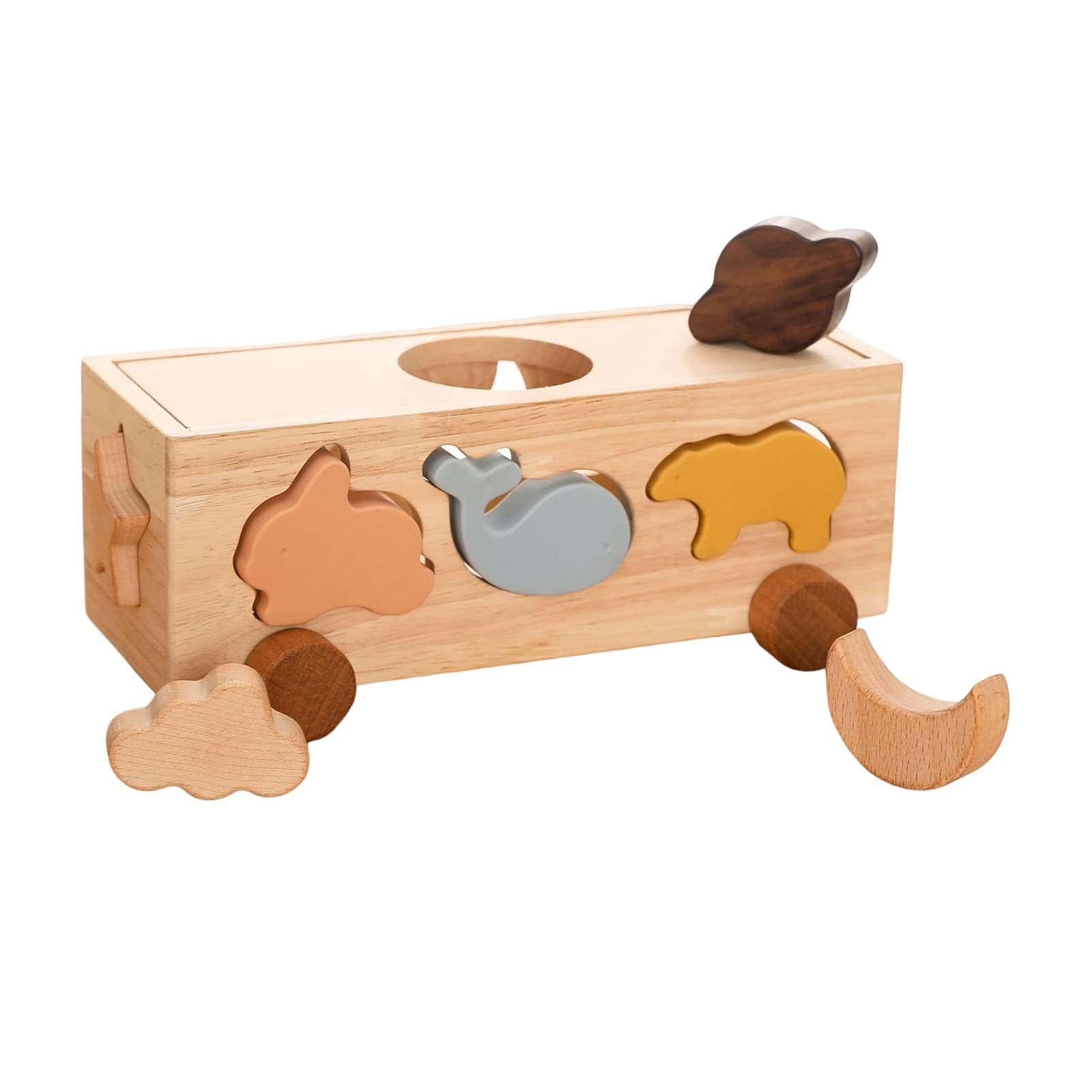Snappsy Montessori Wooden Block Toys Geometric Shapes Toy Puzzles For Girls Gifts 23Cmx9Cm