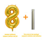 32 Inch Gold Number 8 Balloons Foil Ballon Digital Birthday Party Decoration Supplies (Gold Number 8 Balloon)