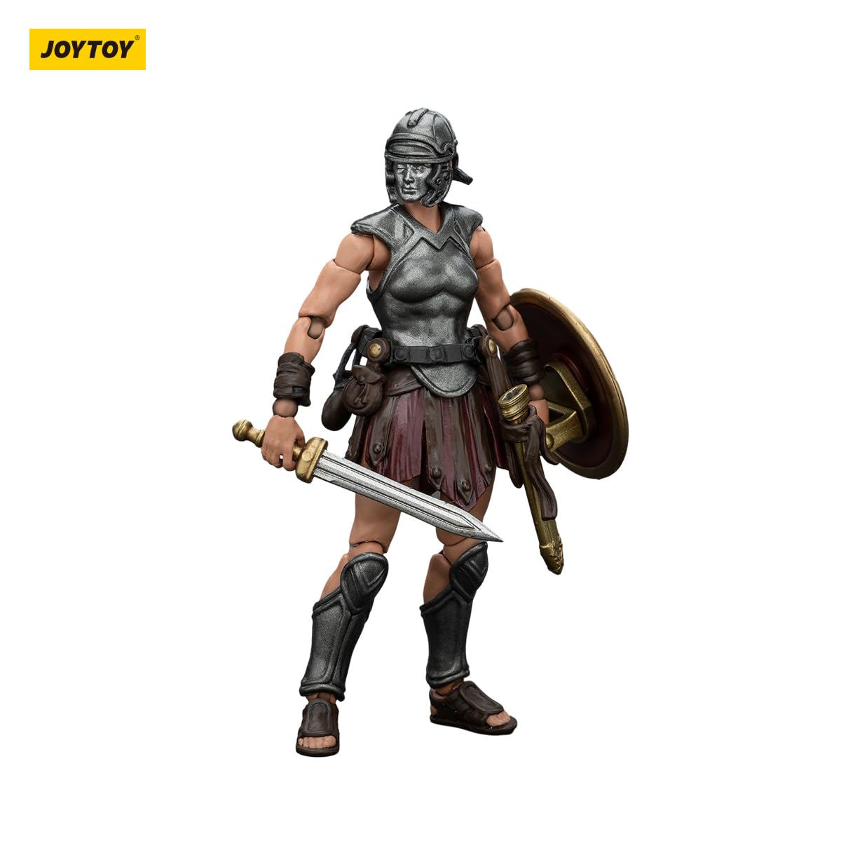 JOYTOY 1/18 Strife Roman Republic Legionary Light Infantry decorative replica blade and Shield Female Collector's Edition Action Figure -4.25inch