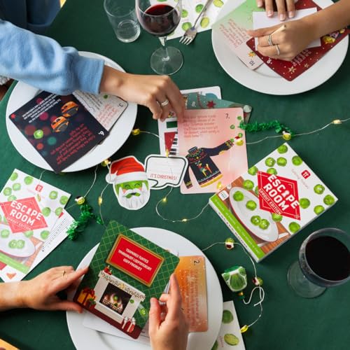 Talking Tables Kids Escape Room Game - Christmas Sprout Edition, Fun Paper Tabletop Game for Family Dinner & Secret Santa