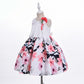Cosplay Life Floral Dress for Girls and Young mature-themeds Fashion Flower Waistline Kids Party Festival Dress Ages 5-9 Years Old (Peach  9YRS)