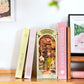 Rowood Book Nook Kits For Adults,3D Wooden Puzzle Bookend,Bookshelf Decor Insert Alley,Diy Miniature Booknook Model Craft Kits For Adults,Gifts With Led On Birthday Christmas(Falling Sakura)