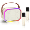 Ti-Too Karaoke Machine For Kids, Portable Bluetooth Karaoke Machine With 2 Microphones For Kids Adults Toddler. Christmas Toys For 3 4 5 6 7 8 9 10 11 12 Year Old Birthday Gift.(Beige)