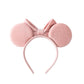KARETT Pearl Mouse Ears Bow Headbands, Sparkle Mouse Ears Headband Glitter Hair Band for Party Princess Decoration Cosplay Costu