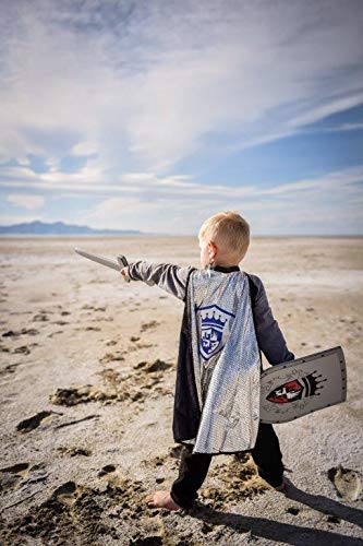 Little Adventures Foam Pretend Play Toy Shield & decorative replica blade Set (Blue Knight)