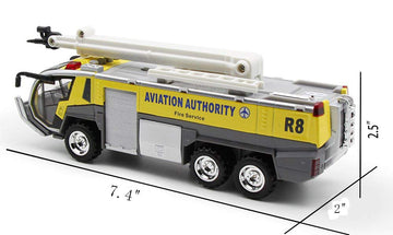Ailejia Airport Fire Trucks Toy for Boys Fire Engine Toys Fire Engine Pullback Friction Toy Airport Rescue Diecast Vehicle Model