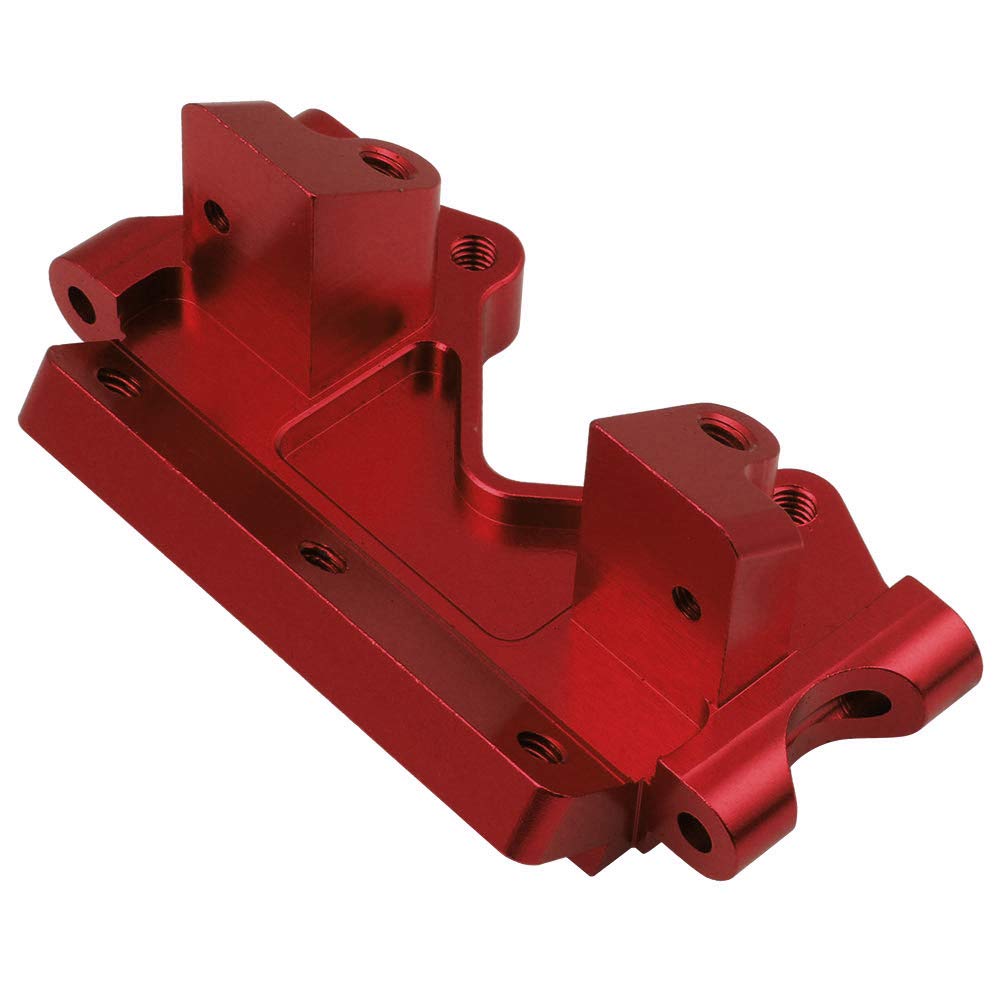 Hobbypark Aluminum Front Bulkhead Upgrade Parts for 1/10 Traxxas Slash 2WD Rustler Stampede Bandit Replace 2530 2530A, Red Anodi