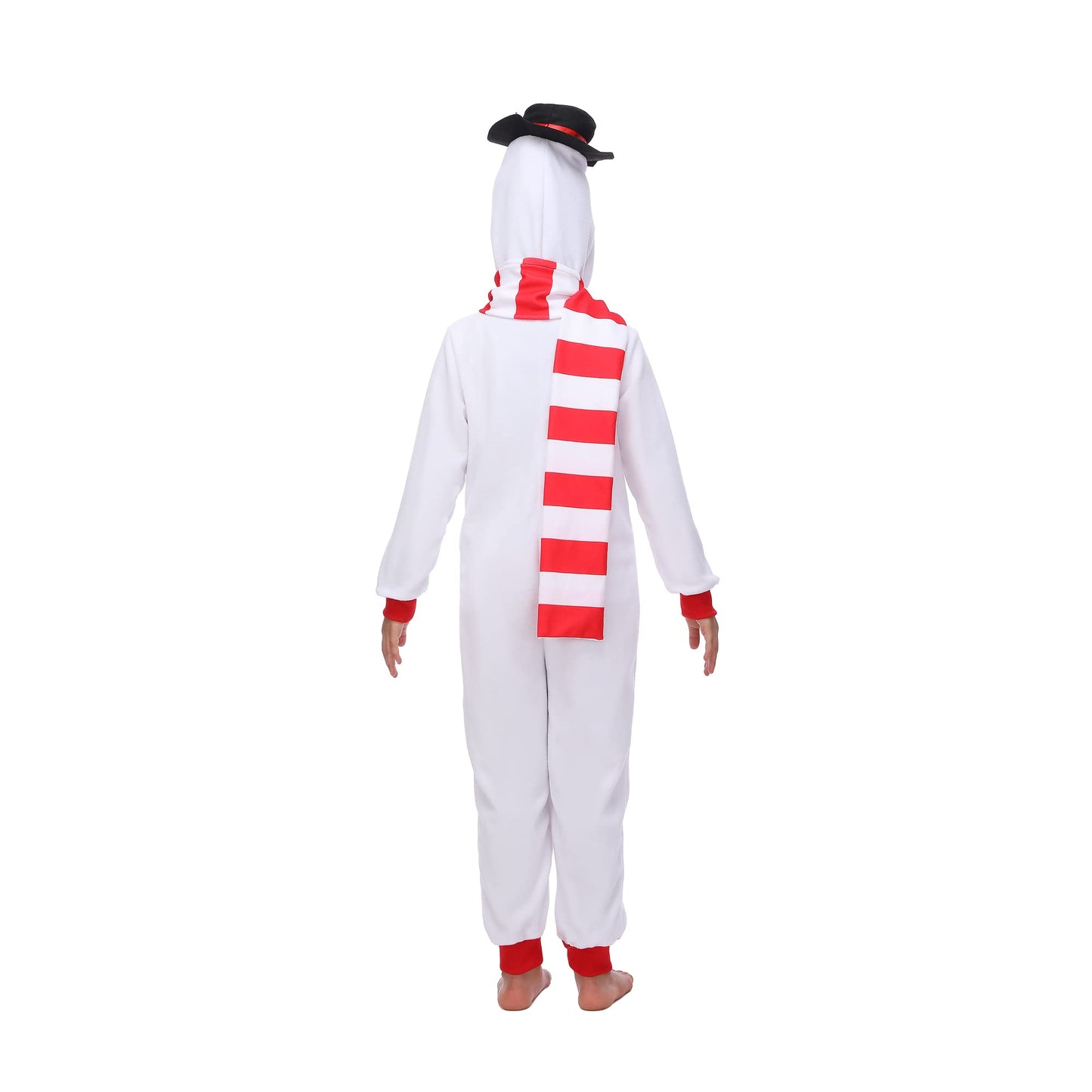 Wizland Kids Snowman Onesie One Piece Costume Unisex Christmas Costume Winter Fleece One-Piece Snowman 12-14