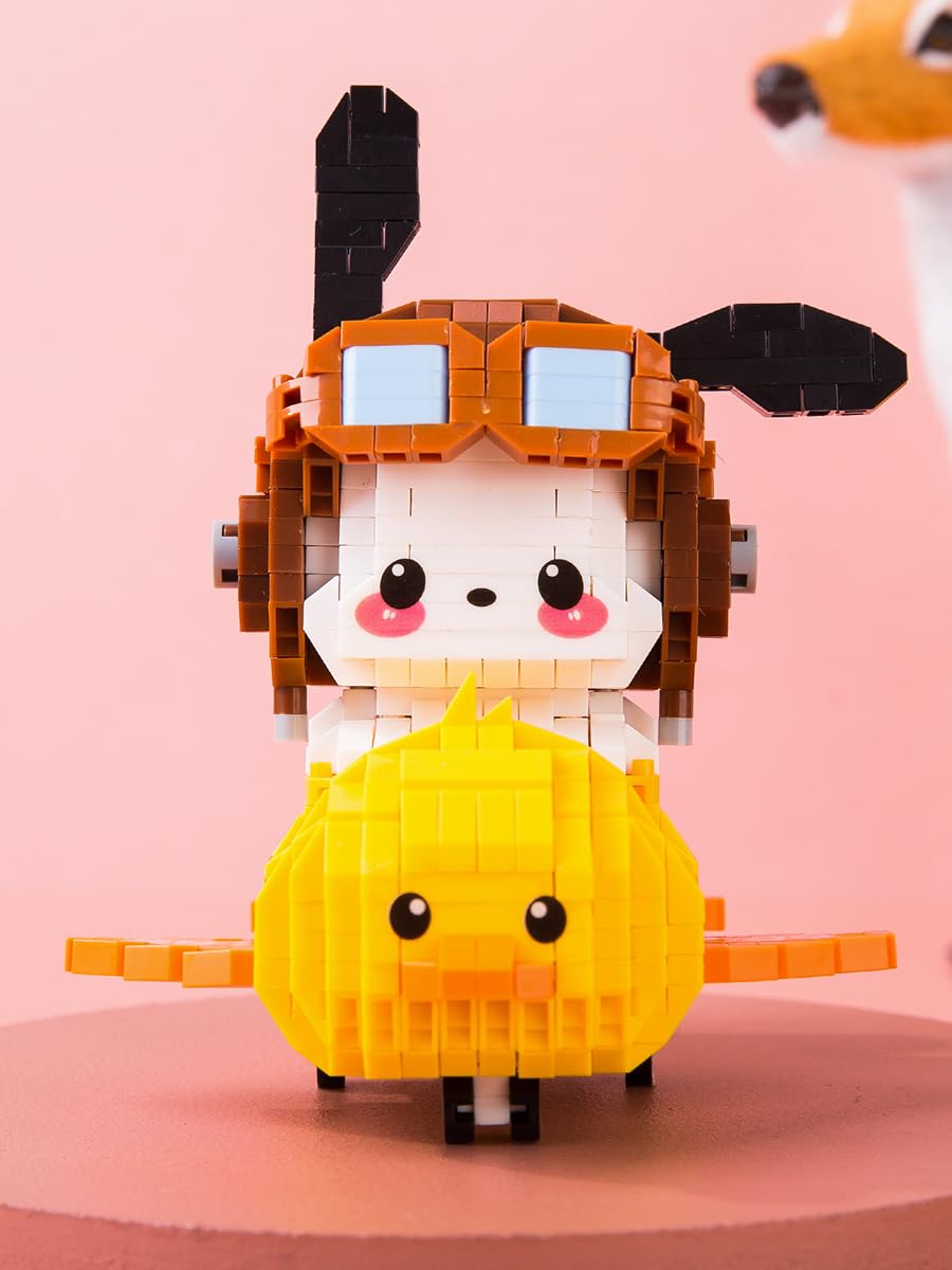 AuHoRa Mini Building Blocks - Papa Dog Model 6068, 980 Pieces, Small Plastic Construction Toy for Ages 15 and Up, Color 6068