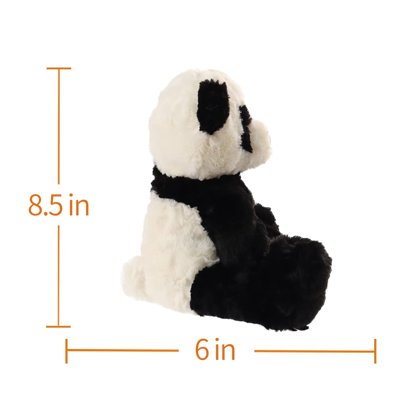Apricot Lamb Toys Plush Panda Bear Stuffed Animal Soft Cuddly Perfect For Child (Black And White Panda, 9 Inches)
