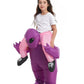 Hsctek Inflatable Alien Costume Kids Boys Girls, Blow Up Riding Alien Abduction Costume Child, Carrying Me Holding Man Halloween Costume Children, Purple
