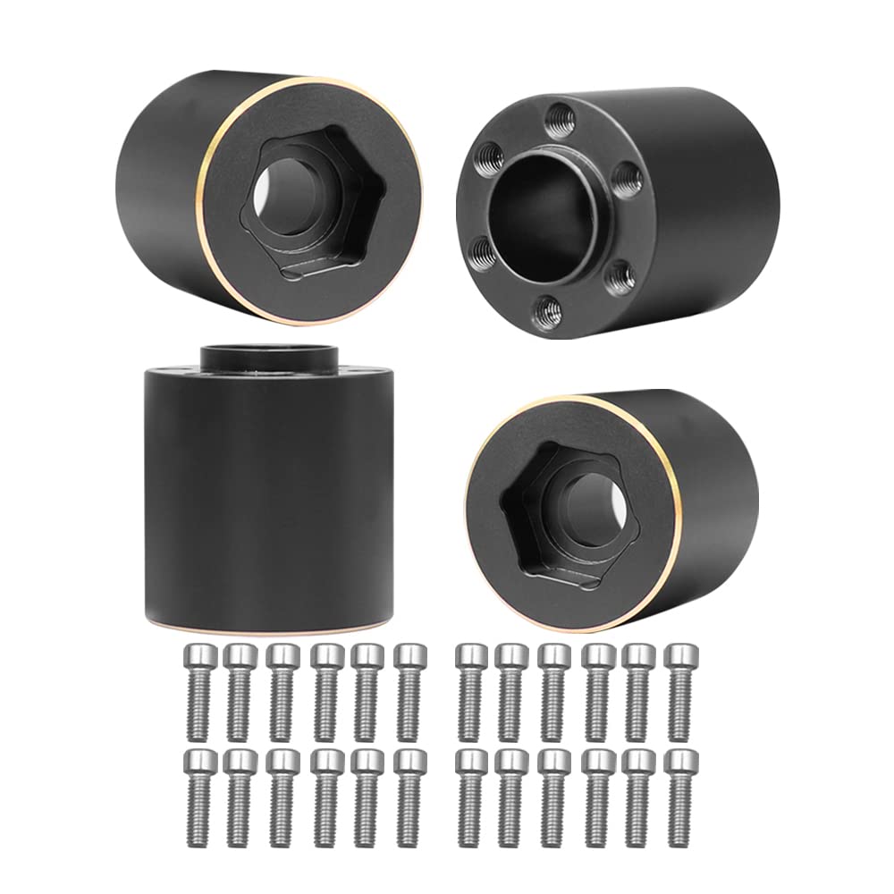 MUHIKRT Brass Weights 6mm 9mm 12mm 15mm 22mm Wheel Hex Hub Widen Adapter for 1/10 RC Crawler 1.9 2.2 Wheels Rims SCX10 TRX4 (22m