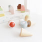 nunukids Wooden Ice Cream Set Wood Ice Cream Toy for Kids 10pc Ice Cream Toys for Toddlers
