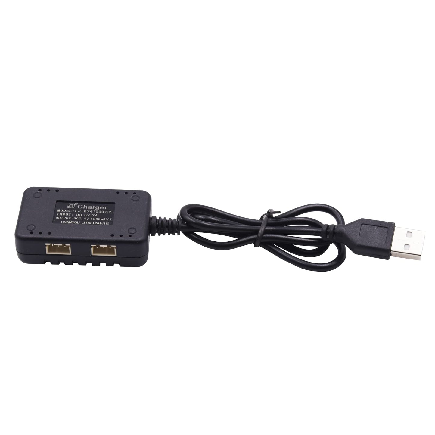 Blomiky 2-in-1 2S 7.4V 1000mA Li-ion/Li-po Battery Balance Charger Cable for RC Boat Airplane Helicopter Trucks Cars 2S Lipo Bat