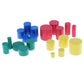 Shopora Beechwood Montessori Knobless Cylinders Blocks Family Set Kids Childrens Early Educational Toys