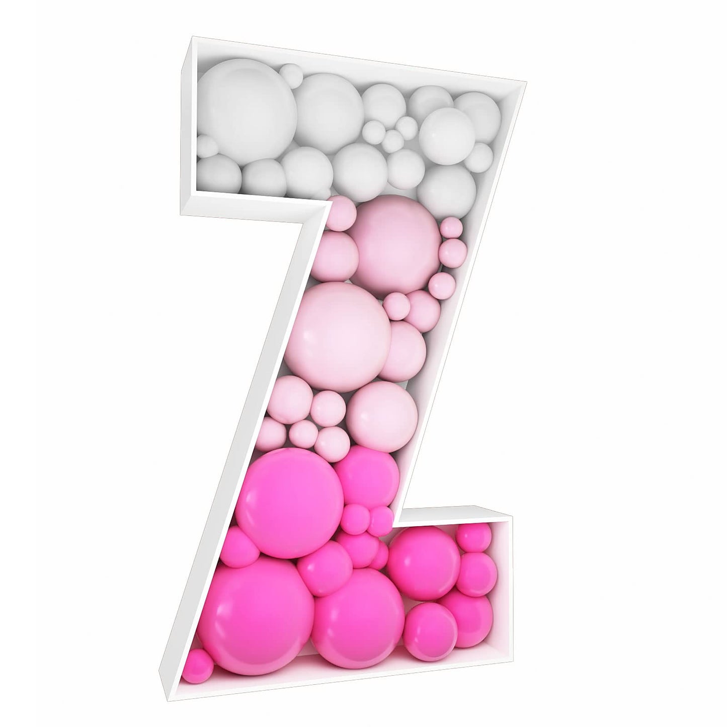 3Ft Tall Mosaic Balloon Frame Letters Big Marquee Light Up Letters Diy Kit For Birthday Party Wedding Backdrop Decor Letter Z Pr