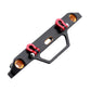 Metal Aluminum Front Bumper with U-Rings Tow Hitch Shackles for Axial SCX24 1/24 RC Crawler AXI90081 Upgrades Parts