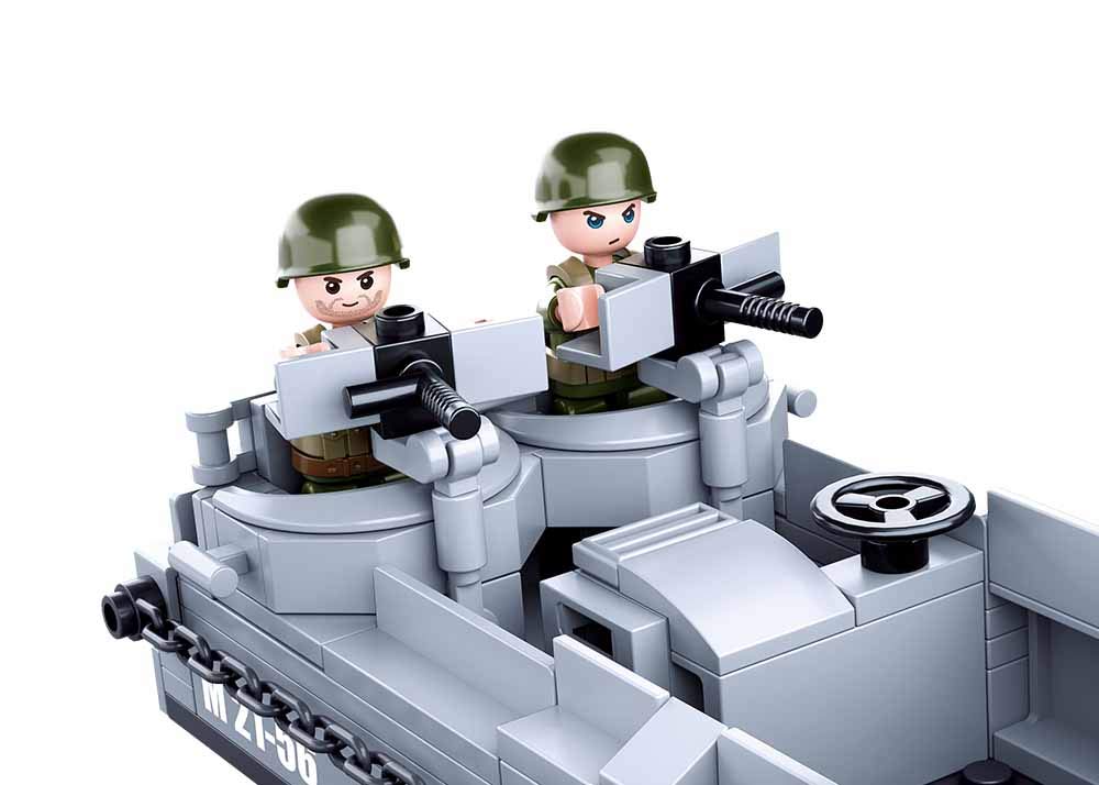 Sluban M38-B0855 (No Suggestions) Landing Craft,Medium, Grey