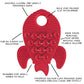 Poppies Red The Rocket Bpa-Free Silicone Suction Cup Teether, Sensory, Bath Toy