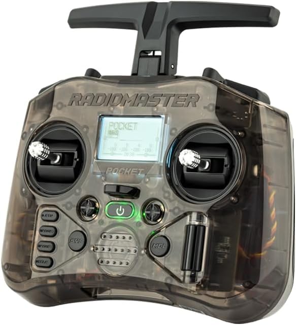 Radiomaster Pocket Hall Gimbal EdgeTX Transmitter Remote Control Portable Lightweight Built in LED Light Foldable Antenna (Elrs