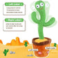 Besia Dancing Cactus Mimicking Toy,Talking Repeat Singing Sunny Animal Toy 120 Pcs Songs for Baby 15S Record Your Sound Sing+Dan