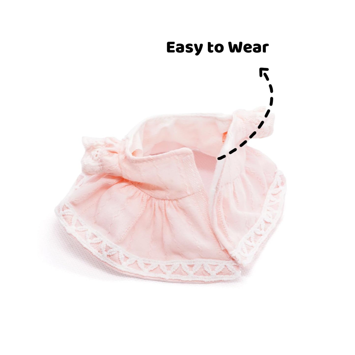 LYBHYQTII Clothes for 17cm Dolls Pink Cute Style 3 Piece Set Including a Bow  Dress and Rabbit Bag  Fashion Dolls Outfit with enhanced Dolls Accessories for Play & Display - No Doll