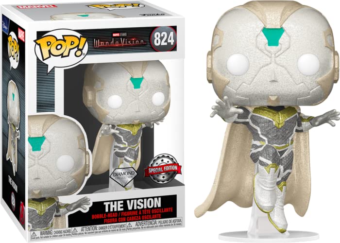 Funko Pop! Diamond White Vision - WandaVision Exclusive, Model BAF069, Collectible Figure