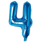Shopperskart blue 16 inches 4 numbers shape large big foil helium balloons for party decorations in happy birthday anniversary o