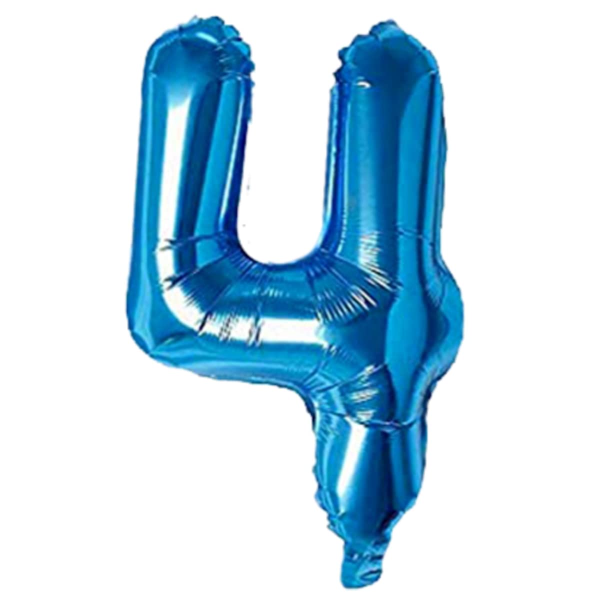 Shopperskart blue 16 inches 4 numbers shape large big foil helium balloons for party decorations in happy birthday anniversary o