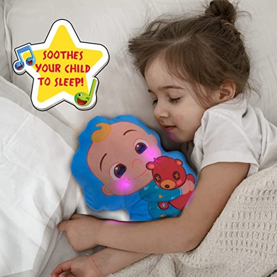 WOW! STUFF CoComelon JJ Musical Sleep Soother Toy - Plays 6 Bedtime Songs, Night Light, Blue, for Toddlers Ages 2-5